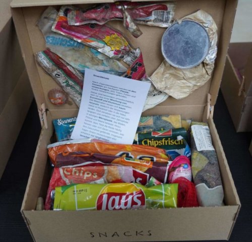 Plastikmüll von Snacks